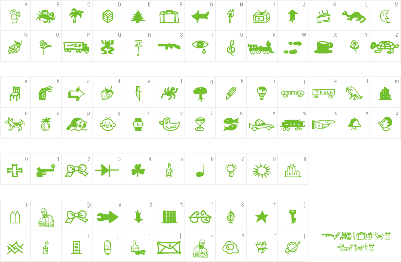 Font Icons Woodcutter Style preview